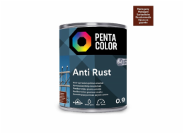 Emailová barva Pentacolor Anti Rust, pololesklá, 0,9 l, mahagon