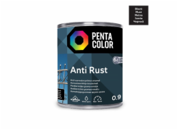 Emailová barva Pentacolor Anti Rust, pololesklá, 0,9 l, černá