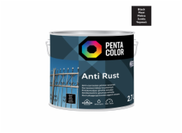 Emailová barva Pentacolor Anti Rust, pololesklá, 2,7 l, černá