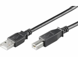 Kabel MICRO_CONNEC USB TypeA M, USB TypeB M, 0,1m, černý