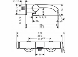 Koupelnová baterie Hansgrohe Vivenis 75420670, černá