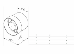 Potrubní ventilátor HAUSHALT 125VKO