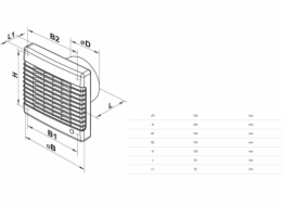 Výsuvný ventilátor HAUSHALT MAT 100