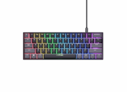 TRUST klávesnice GXT 867 ACIRA, 60%, Herní Klávesnice, USB, USB-C, US