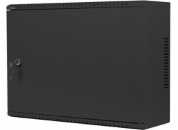 Skříň Lanberg Závěsná racková instalační skříň 19 palců 4u+3u 540x200 nízkoprofilová (složená) černá