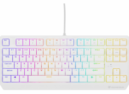 Genesis herní klávesnice THOR 230/TKL/RGB/Outemu Brown/Drátová USB/US layout/Bílá