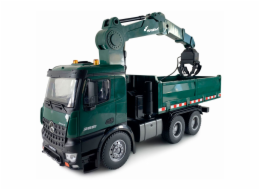 AMEWI Mercedes-Benz Arocs Licens Crane Truck w. Tipper RTR green