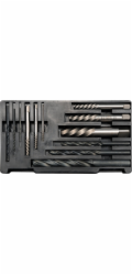 Screwdriver for broken screws and HSS drill bits for metal Yato YT-0591 12 pcs.