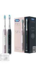 Oral-B Pulsonic Slim Luxe 4900 Dva sonické zubní kartáčky Černá, Růžová