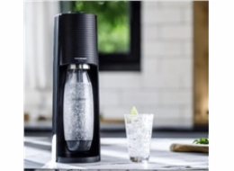 BAZAR - SodaStream Terra Black výrobník sody, mechanický, 1l láhev SodaStream Fuse, bombička s CO2, černý - Poškozený ob