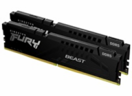 KINGSTON DIMM DDR5 32GB (Kit of 2) 6400MT/s CL32 ECC FURY Beast XMP Černá