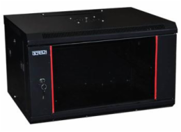OCRACK 19" OCC-09U-6SBK rozvaděč nástěnný 9U/600mm celoskleněné dveře - černý