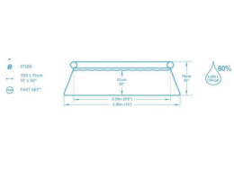  Rychlý set bazén, O 305 cm x 76 cm, bazén