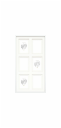 Deknudt S65KK1 white 6x10x15  Wood Gallery double Passepartout