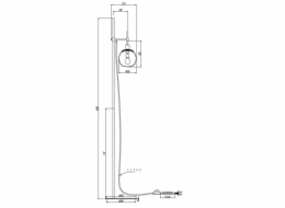 Stojací lampa Maytoni Erich MOD221-FL-01-G, 40 W, E14