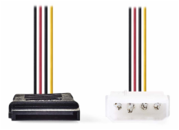 NEDIS redukční kabel interního napájení/ 15-pinová zásuvka SATA - zástrčka Molex/ více barev/ box/ 15cm
