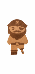 OTOTO Pirate Board Cutting Board & Knife