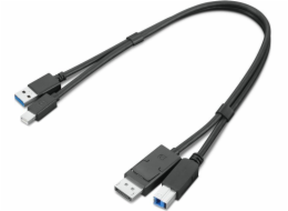 Lenovo USB adaptér Lenovo ThinkStation mDP + USB-A 3.0 na DP + USB-B 3.0 dvouhlavý kabel 0,43 m