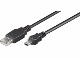 Goobay USB-A - miniUSB USB kabel 1,8 m černý (50767)