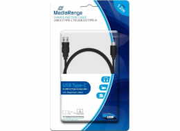 MediaRange USB-A – USB-C kabel USB 1,2 m černý (MRCS160)