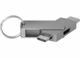 TerraTec USB-C - microUSB USB adaptér stříbrný (272989)