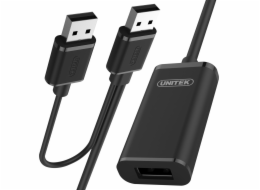 Unitek USB kabel 2x USB-A - USB-A 5 m černý (Y-277)