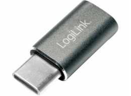 LogiLink USB-C - microUSB USB adaptér stříbrný (AU0041)