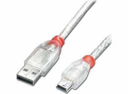 Lindy USB-A - USB-B USB kabel 3 m stříbrný (41784)