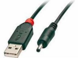 Lindy USB-A – DC kabel 3,5 mm 1,5 m černý (70266)