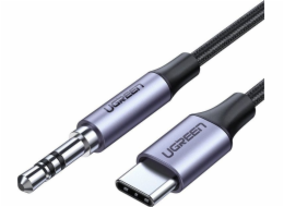 Uzelený USB-C kabel USB – mini Jack 3,5 mm 1 m šedý (UGR440GRY)