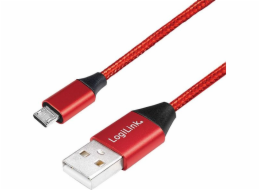 LogiLink USB-A - microUSB USB kabel 0,3 m červený (CU0151)