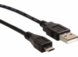 Maclean USB-A - microUSB kabel 3 m černý (MCTV-746)