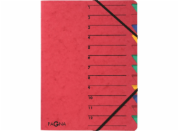 Pagna Folder Easy 12 Fächer 1-12 rot