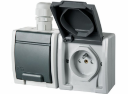 Elektro-Plast AQUANT Dvojzásuvka s uzemněním 2x2P+Z IP65 (1242-65)