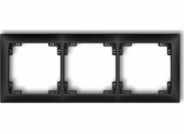 Karlik Frame Deco Soft, univerzální, trojitý plast, matná černá (12DRSO-3)