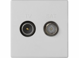 Kontakt-Simon K45 TV-SAT anténní zásuvka čistě bílá (K130A/9)