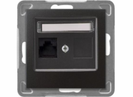 Ospel Computer socket Impresja single cat. 5e antracit (GPK-1Y/K/m/50)