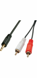 Lindy Jack 3,5mm - RCA (Cinch) kabel x2 1m černý (35680)