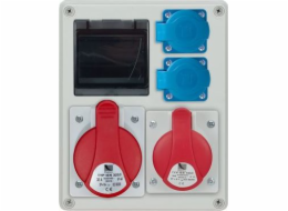 Pawbol Spínací přístroj R-BOX 240 4S 1x32A/5P 1x16A/5P 2x250V, prázdné okno, b/R IP44 B.1701