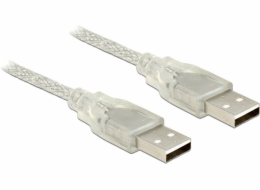 Delock USB kabel USB-A - USB-A 0,5 m průhledný (83886)