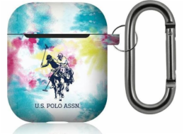 Ochranné pouzdro US Polo Assn USACA2PCUSML Tie & Dye Collection pro AirPods 1/2 modré