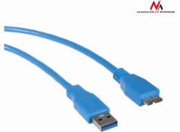 Maclean USB-A - microUSB kabel 1,5 m Modrý (MCTV-587)