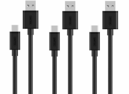 Unitek USB-A - microUSB kabel 0,3 m černý (Y-C4008BK)