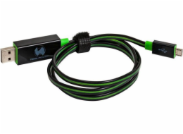 Realpower USB-A - microUSB USB kabel 0,75 m Zelený (187656)