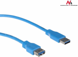 Maclean USB-A – USB-A kabel USB 3 m Modrý (MCTV-585)