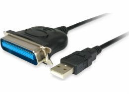 Equip Equip Adaptérkabel USB St -> Parallel St 1,5M černá Poly