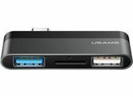 Usams US-SJ463 USB HUB 1x microSD + 2x USB-A 3.0 (SJ463HUB01)
