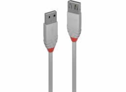 Lindy USB-A - USB-A kabel USB 2 m šedý (36713)