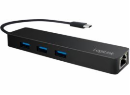 LogiLink USB HUB 1x RJ-45 + 3x USB-A 3.0 (UA0313)