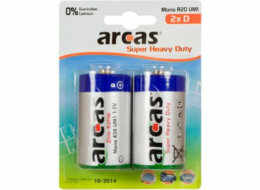 Baterie Arcas Super Heavy Duty D / R20 2 ks.